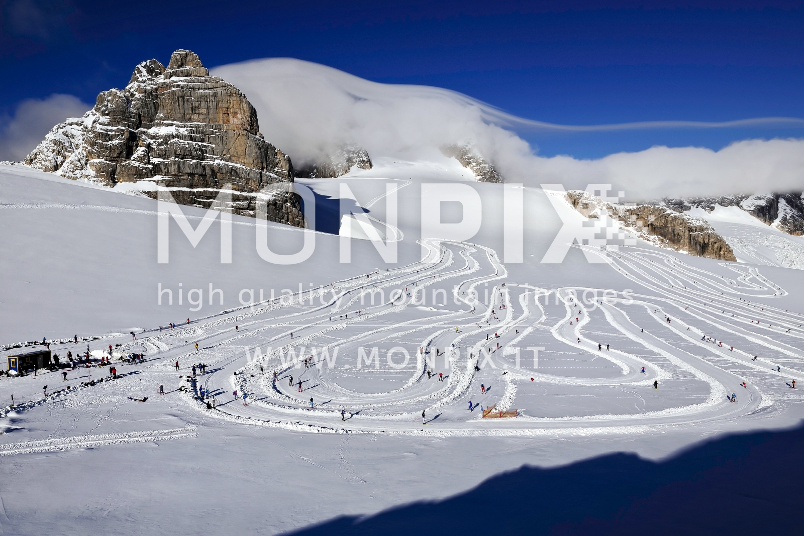 Fondisti in allenamento al ghiacciaio del Dachstein
