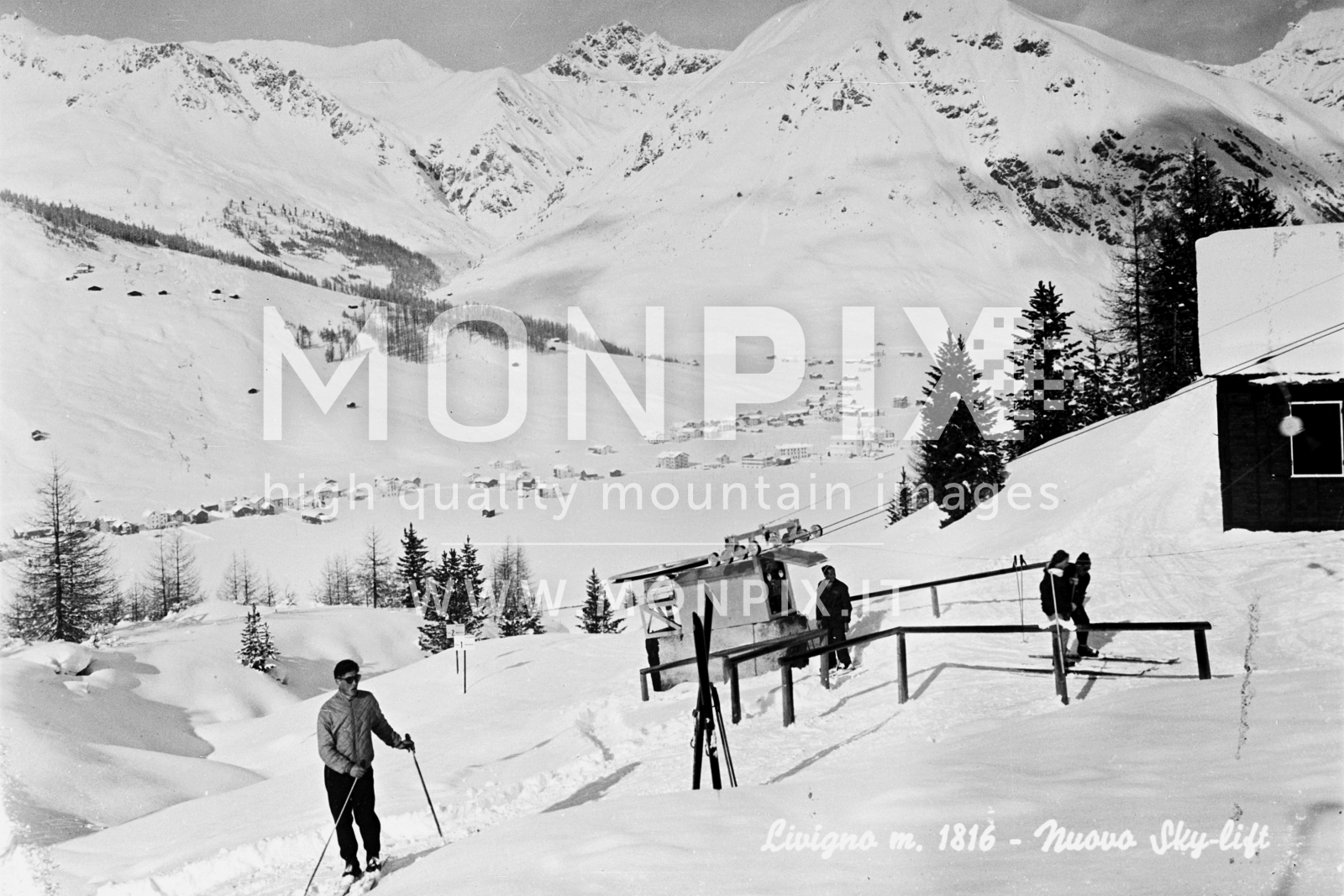 Il primo skilift Mottolino 