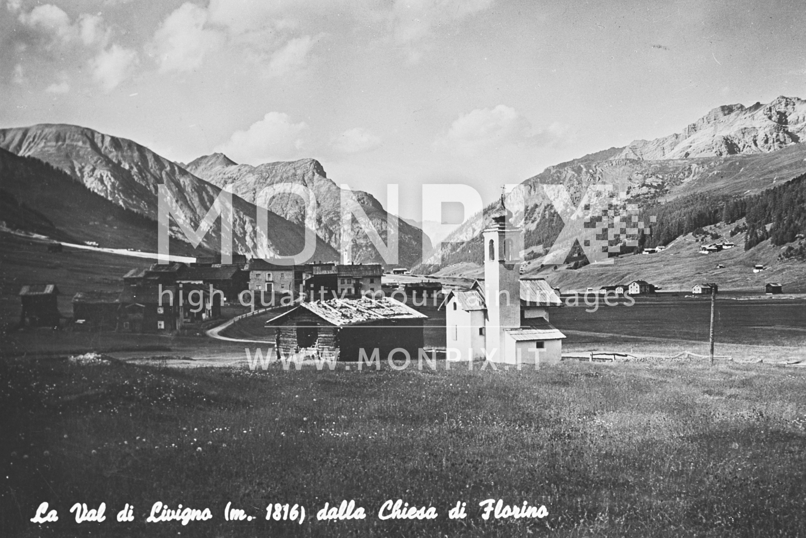 La val di Livigno dalla chiesa di Florino