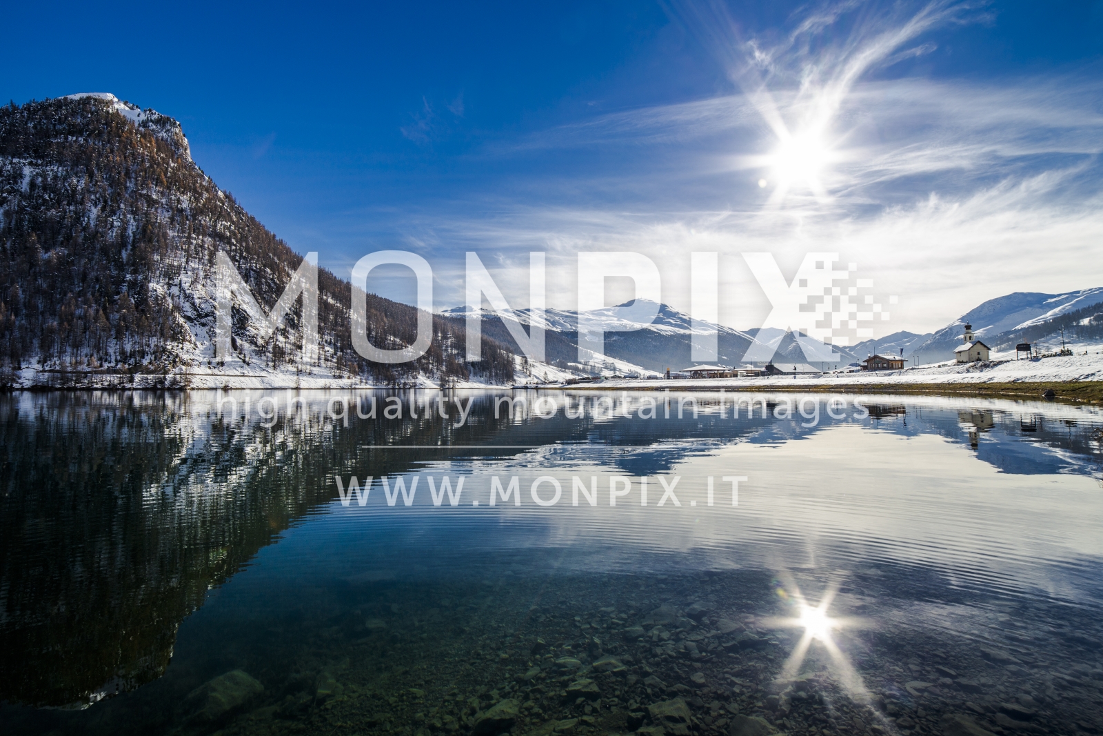 Lago Livigno prima neve
