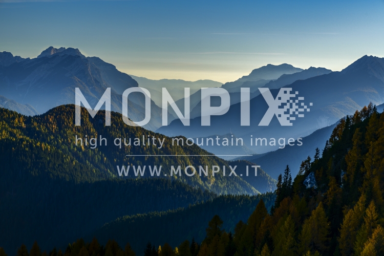 Panorama autunnale sulle Dolomiti
