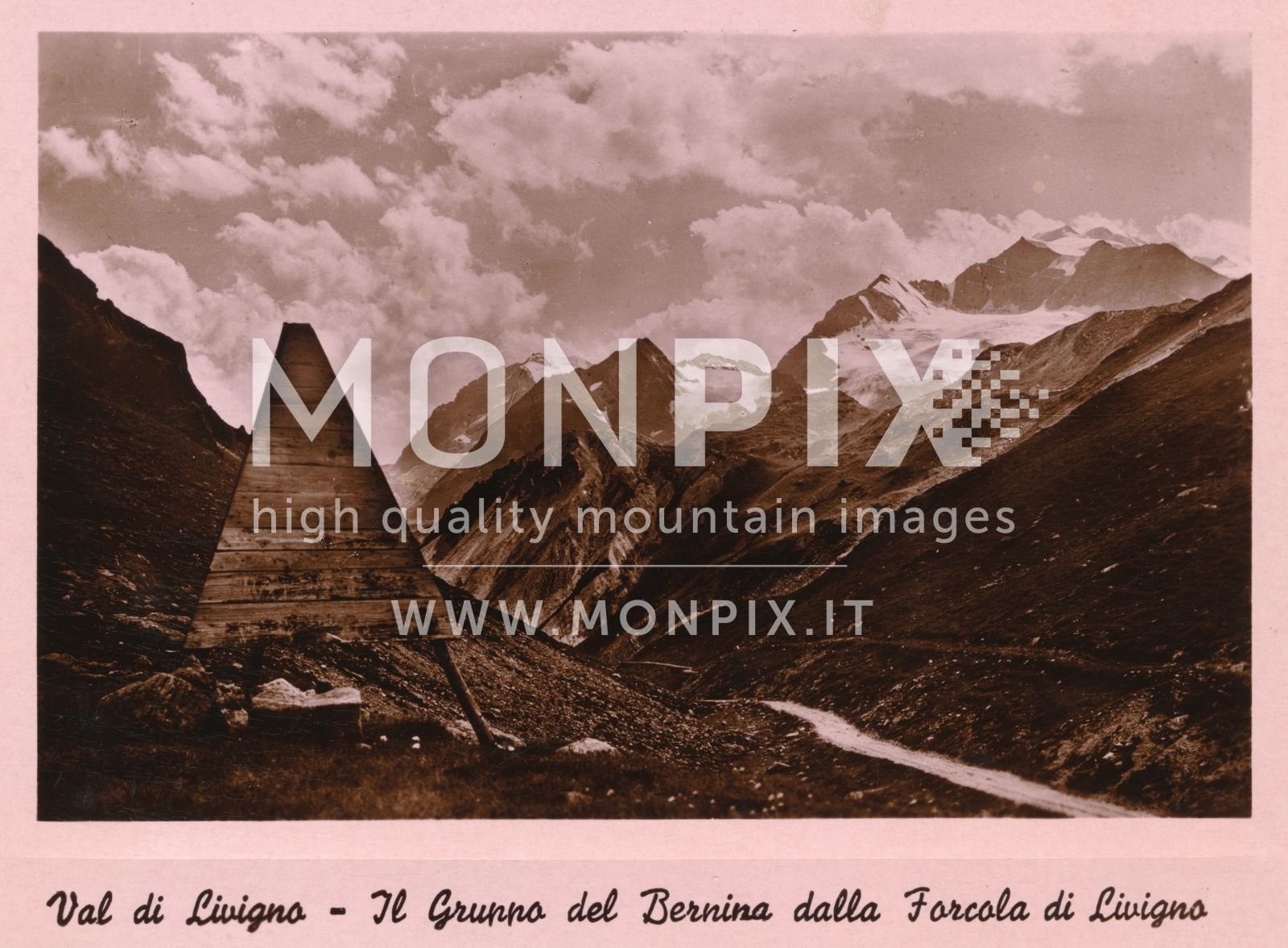 Il gruppo del Bernina dalla Forcola di Livigno