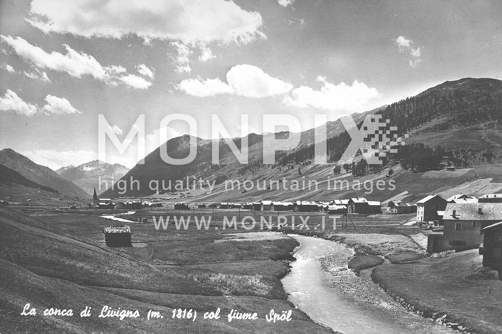 La conca di Livigno col fiume Spol