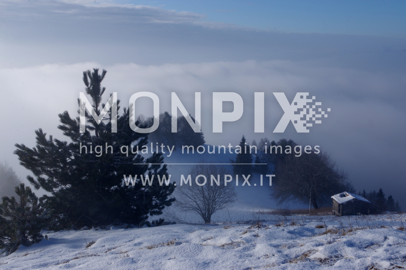 Nebbbia e sole sul Monte Colombina